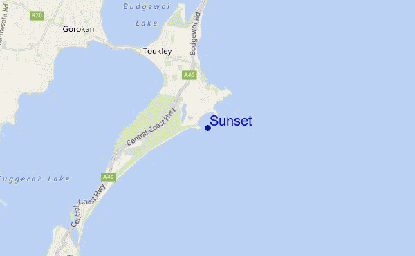 Sunset location map