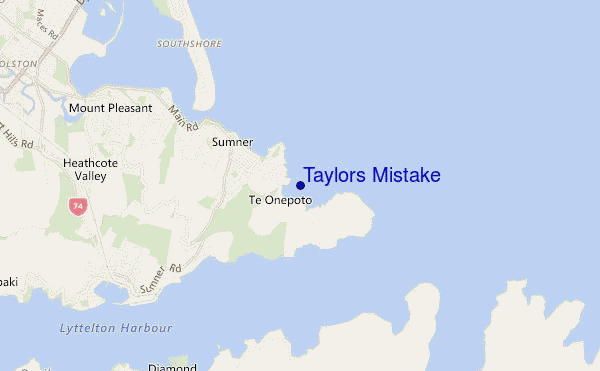 Taylors Mistake location map