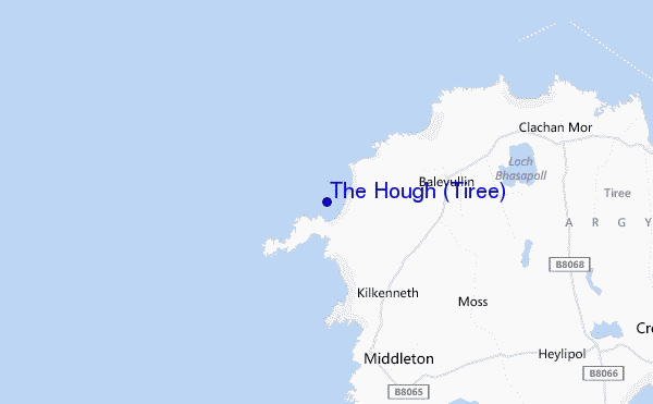 The Hough (Tiree) location map
