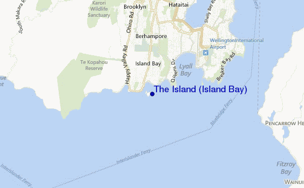 The Island (Island Bay) location map