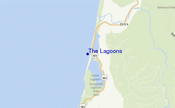 The Lagoons location map