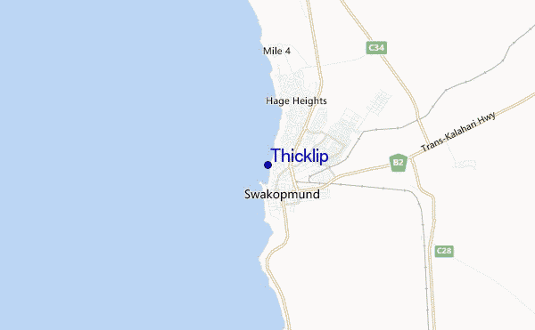 Thicklip location map