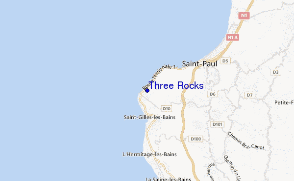 Three Rocks location map