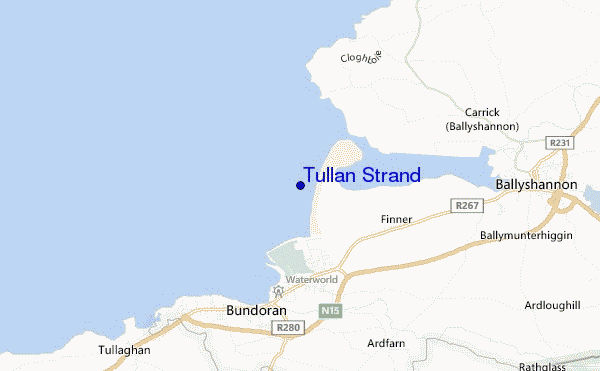 Tullan Strand location map