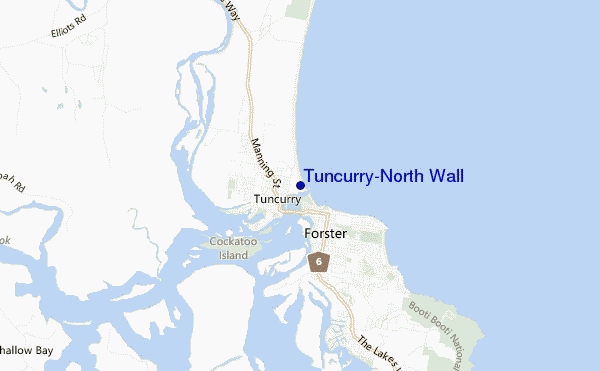 Tuncurry-North Wall location map