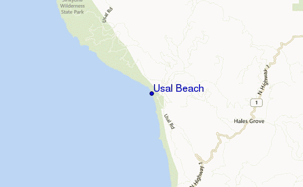 Usal Beach location map