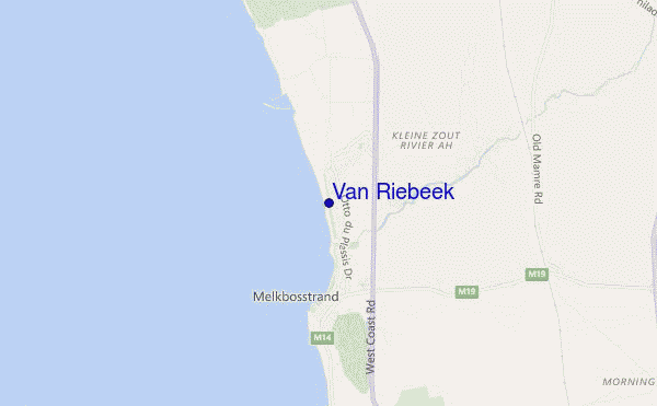 Van Riebeek location map