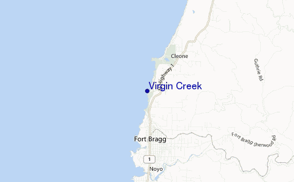 Virgin Creek location map