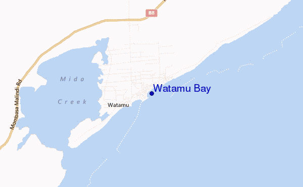 Watamu Bay location map
