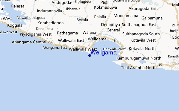 Weligama location map
