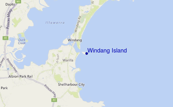 Windang Island location map