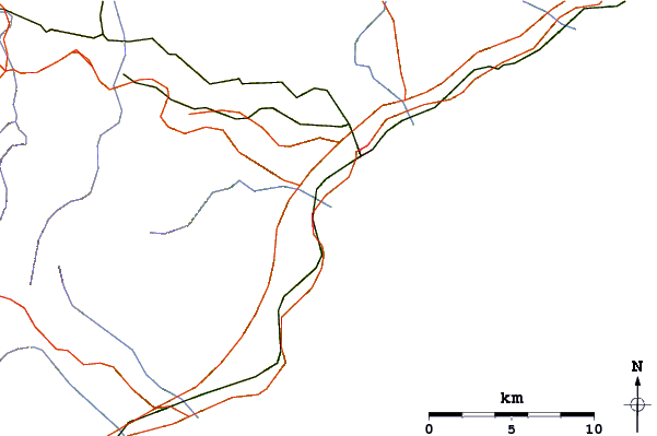 Routes et rivières à proximité Acque-Calde (Savona)