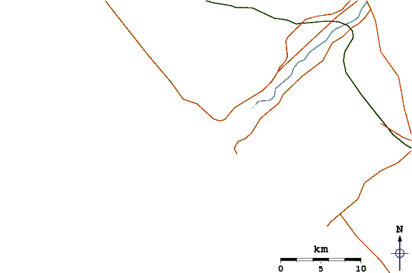 Routes et rivières à proximité Agua Verde
