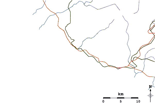Routes et rivières à proximité Backdoor