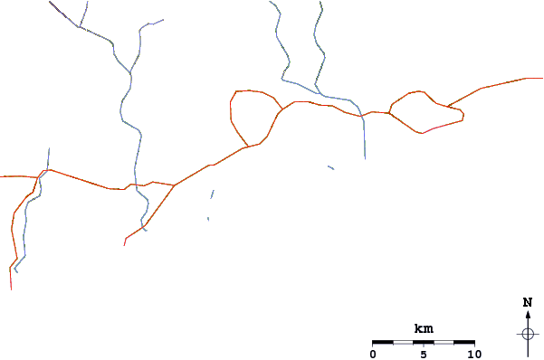 Routes et rivières à proximité Bahia Grande