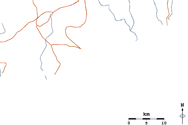 Routes et rivières à proximité Bahia Santa Cruz