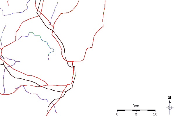 Routes et rivières à proximité Balmoral Point