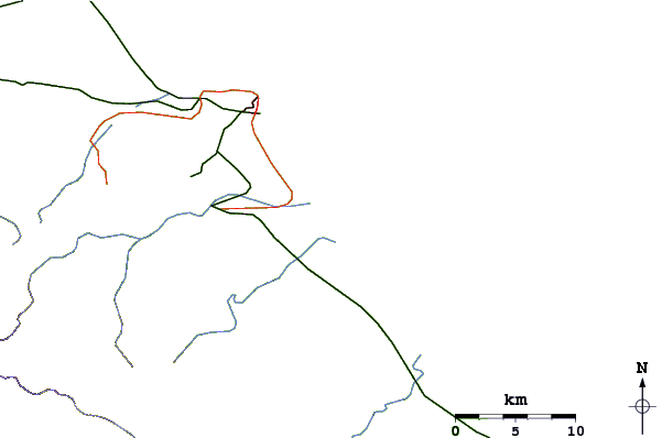 Routes et rivières à proximité Barco Quebrado