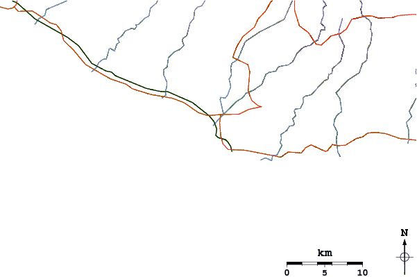 Routes et rivières à proximité Baya Reef