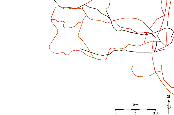 Routes et rivières à proximité Bica