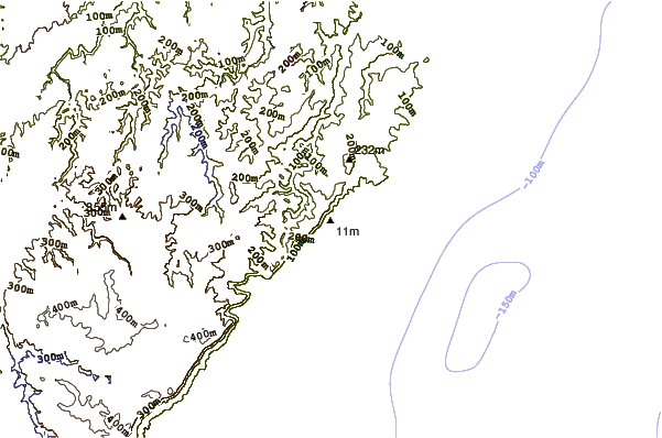 Littoral autour Burning Palms
