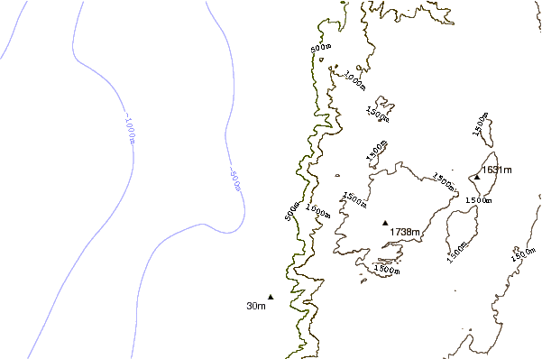 Littoral autour Caleta Loa