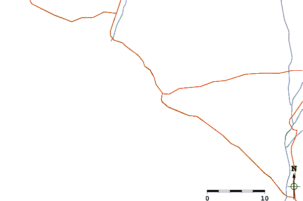 Routes et rivières à proximité Caleta Sama