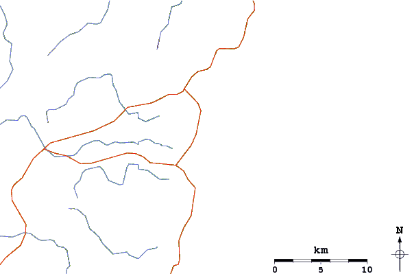 Routes et rivières à proximité Camel Rock
