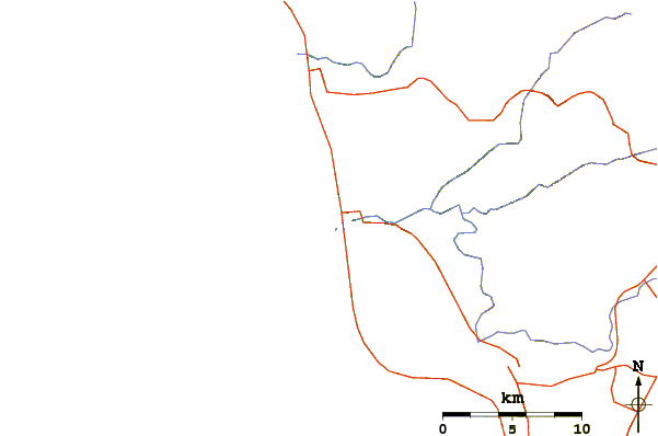 Routes et rivières à proximité Campo Lopez (K-55)