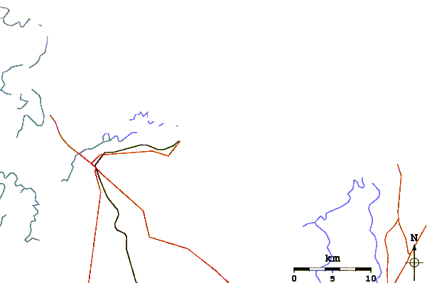 Routes et rivières à proximité Casa Verde