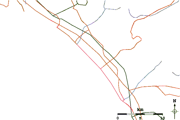 Routes et rivières à proximité Cinquale