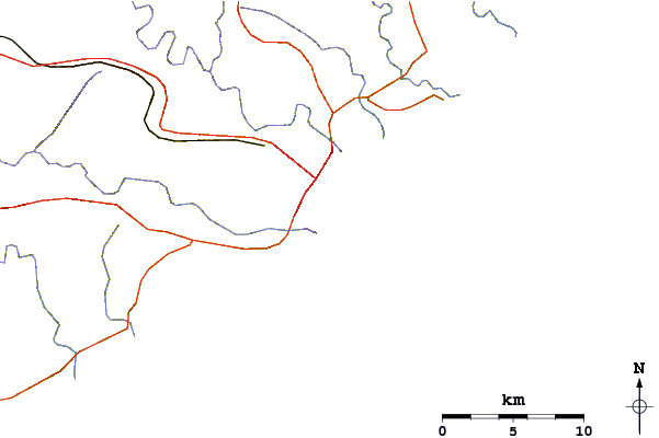 Routes et rivières à proximité Corner