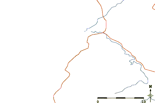 Routes et rivières à proximité Cornish Reef