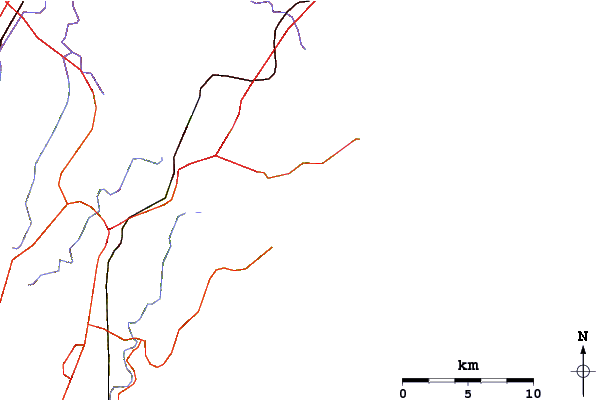 Routes et rivières à proximité Cronulla Point