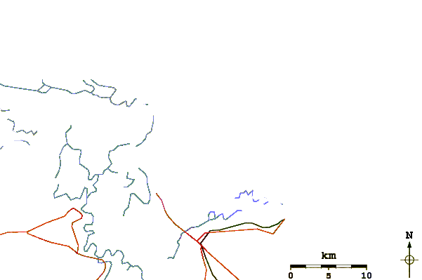 Routes et rivières à proximité Curvao