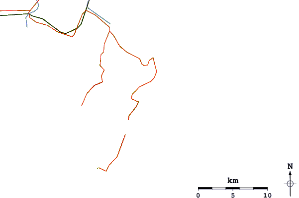 Routes et rivières à proximité Diners Beach