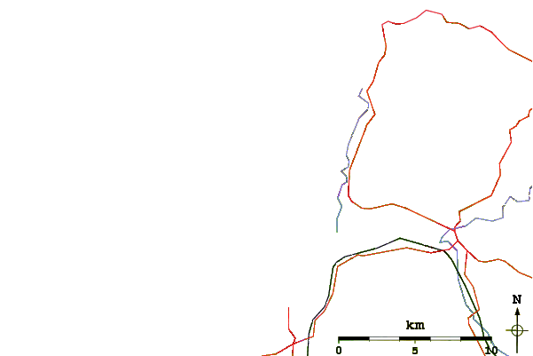 Routes et rivières à proximité Downend Point