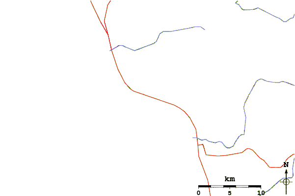 Routes et rivières à proximité El Morro Point (K371/2)