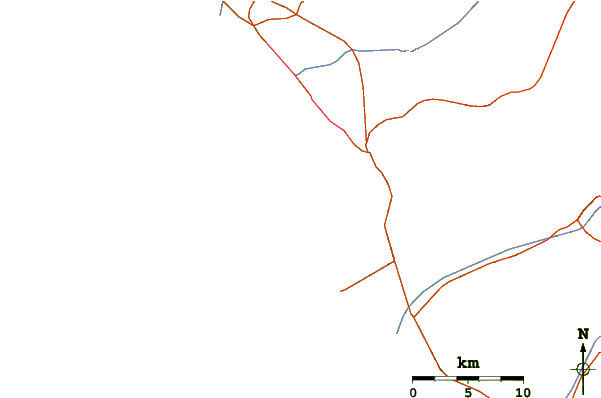 Routes et rivières à proximité Explosivos
