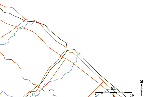 Routes et rivières à proximité Fano Sassonia