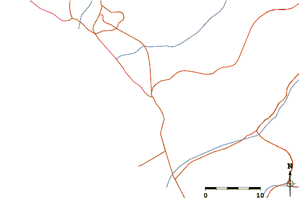 Routes et rivières à proximité San Bartolo - Izquierditas