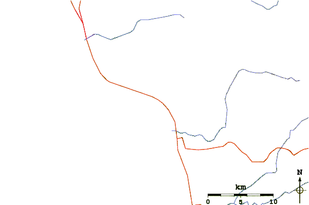 Routes et rivières à proximité K-40