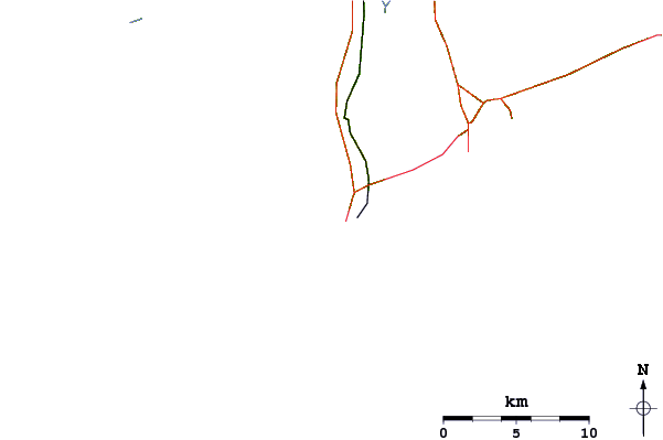 Routes et rivières à proximité La Virgen