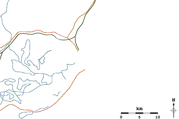 Routes et rivières à proximité Laguna (Os Molhes)