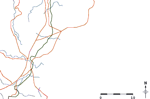 Routes et rivières à proximité Lakes Beach