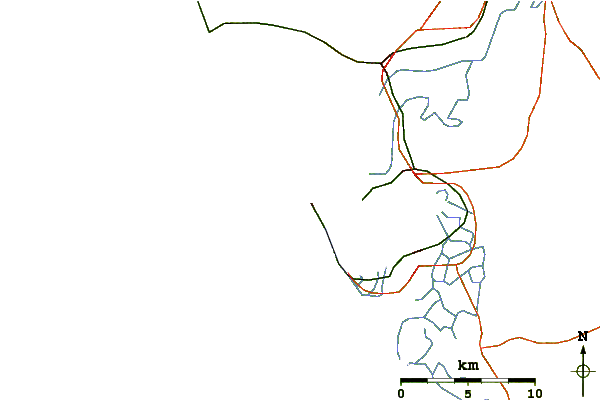 Routes et rivières à proximité Las Caracolas