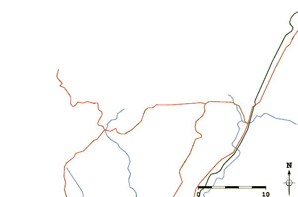Routes et rivières à proximité Las Peñas