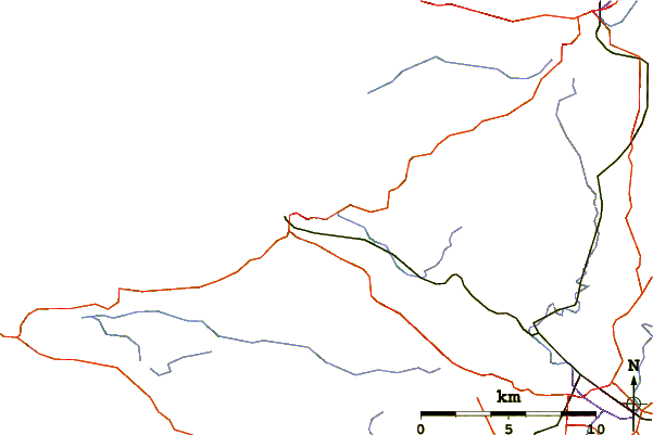 Routes et rivières à proximité Le Ris