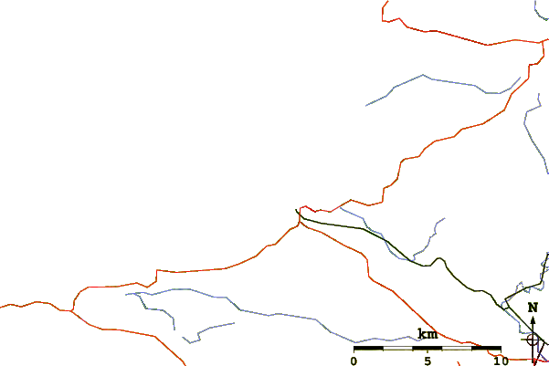 Routes et rivières à proximité Les Roches Blanches