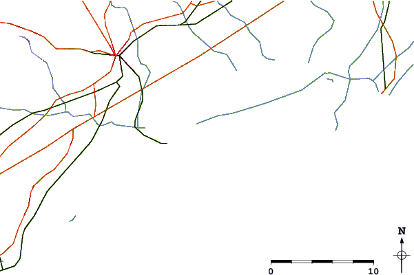 Routes et rivières à proximité Les Roquilles